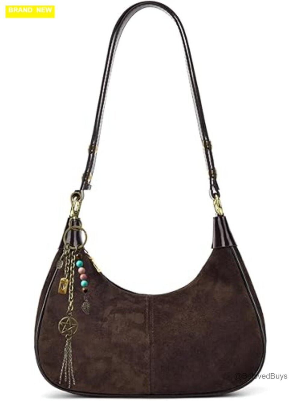 Slouchy Hobo Shoulder Bag Soft Vegan Leather Crossbody Purse with Zipper